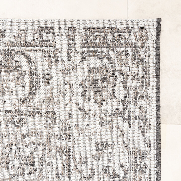 Tapis ovale à poils longs - Victoria Oriental Gris - 4