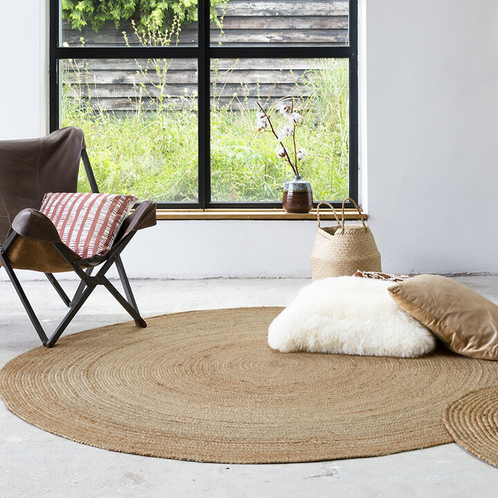 Tapis en jute - Fair Rond Naturel - 8