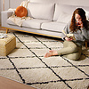 Tapis à poils longs - Grand Lines Crème/Noir - thumbnail 3