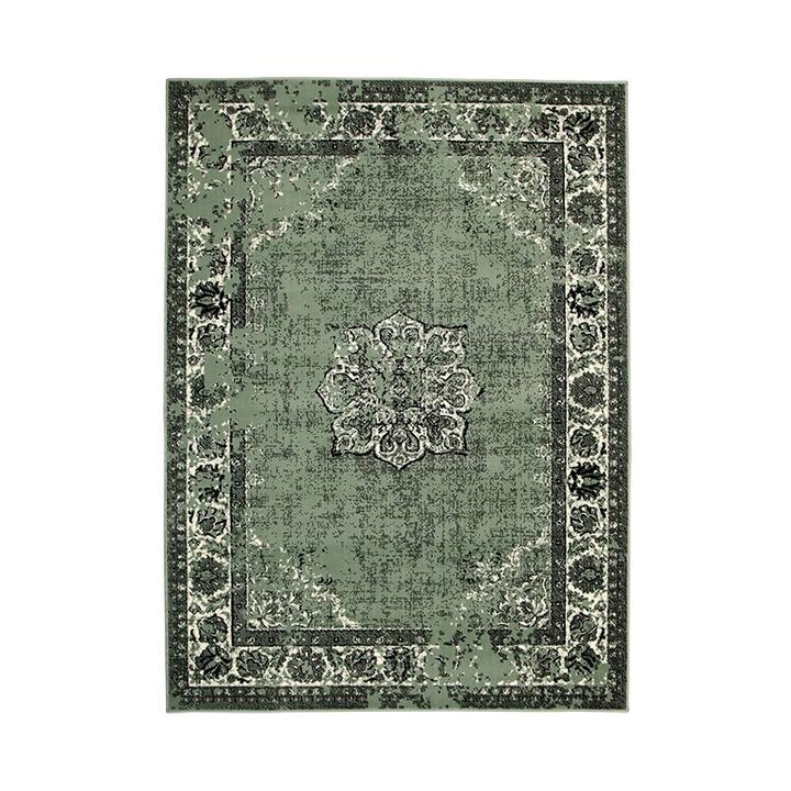 Tapis vintage - Wonder Vert/Noir - 1