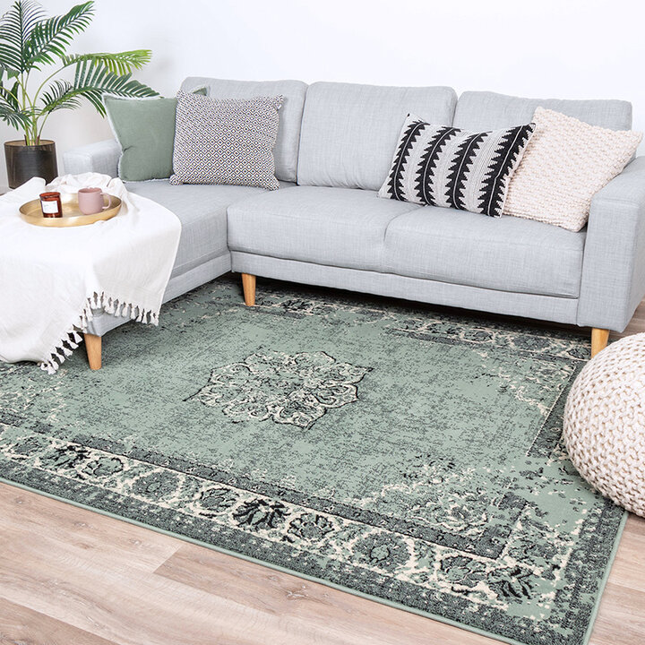 Tapis vintage - Wonder Vert/Noir - 3
