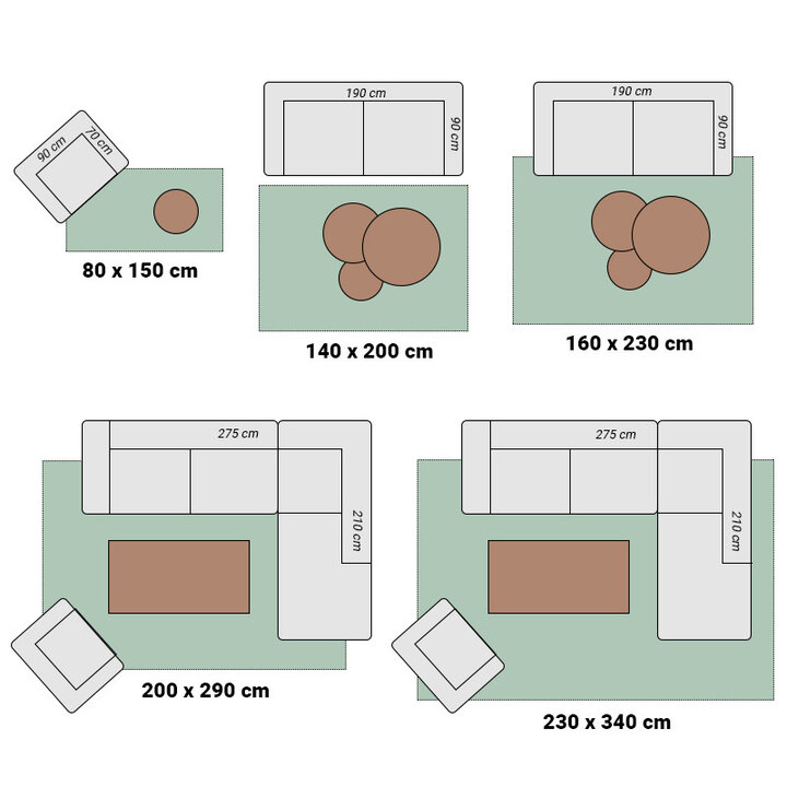 Tapis rond berbère - Aicha Taupe - 8