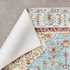 Tapis ovale à poils longs - Santo Medaillon Bleu Clair - thumbnail 7