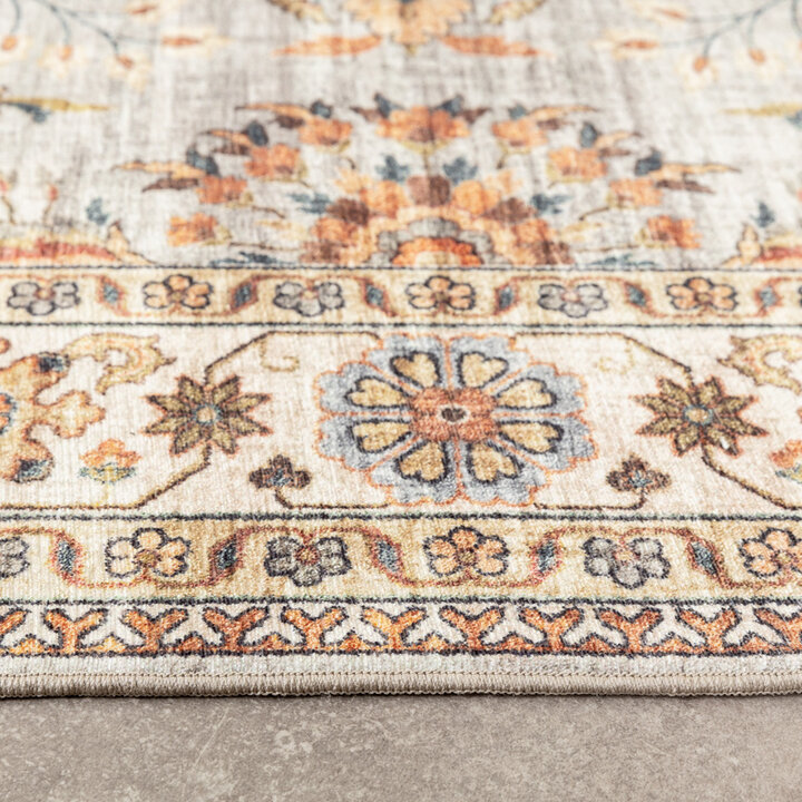 Tapis ovale à poils longs - Santo Flora Gris Clair - 5