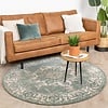 Tapis vintage rond - Spring Medaillon Vert/Crème - thumbnail