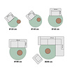 Tapis vintage rond - Spring Medaillon Vert/Crème - thumbnail 6