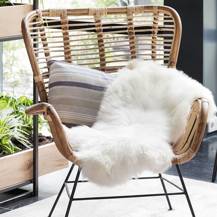 Peau de mouton blanche 90 cm - Tapis