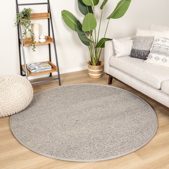 Tapis rond en laine - Twist Gris