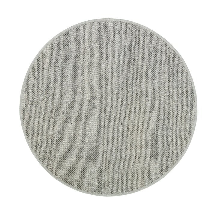 Tapis rond en laine - Twist Gris - 1