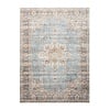 Tapis rond en jute d'extérieur - Kairo Medaillon Bleu Clair/Crème - thumbnail 1