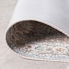 Tapis rond en jute d'extérieur - Kairo Medaillon Bleu Clair/Crème - thumbnail 7