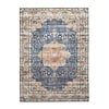 Tapis rond en jute d'extérieur - Kairo Medaillon Bleu Foncé/Terracotta - thumbnail 1