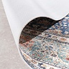 Tapis rond en jute d'extérieur - Kairo Medaillon Bleu Foncé/Terracotta - thumbnail 7