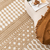 Tapis lavable - Dunya Geo Beige/Blanc - thumbnail 2