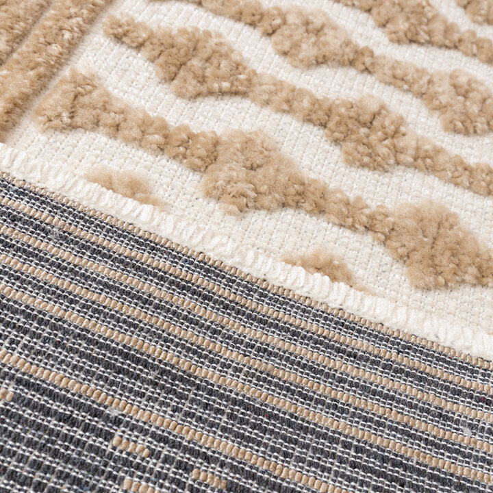 Tapis lavable - Dunya Geo Beige/Blanc - 6