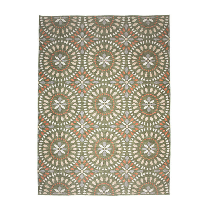 Tapis en sisal - Ranch Mandala Vert - 1