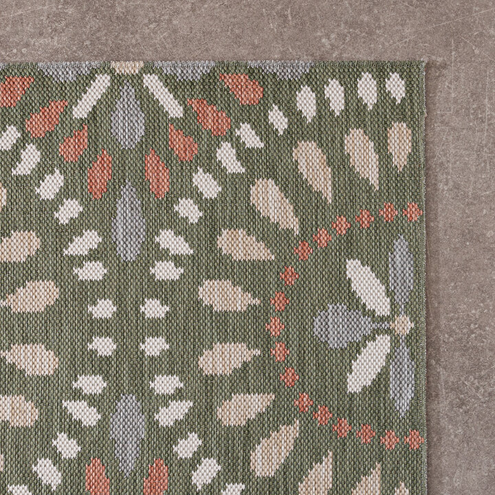 Tapis en sisal - Ranch Mandala Vert - 5