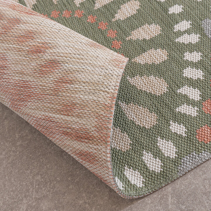 Tapis en sisal - Ranch Mandala Vert - 6