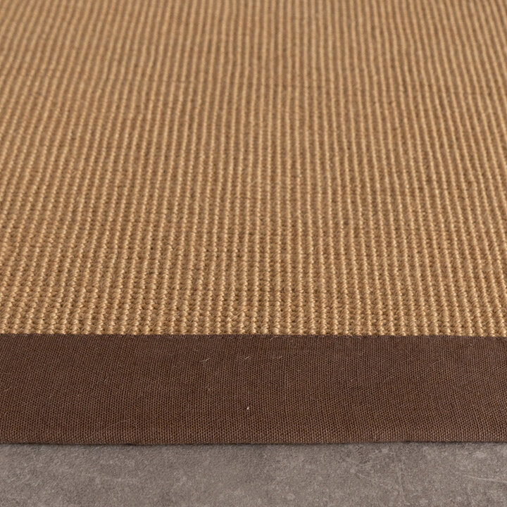 Tapis doux à poils courts - Tulum Border Marron - 5
