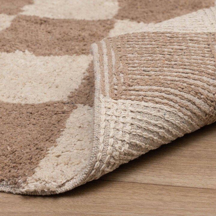 Tapis en coton - Gambit Beige/Blanc - 7