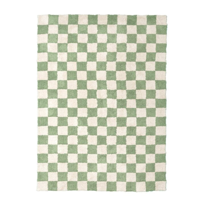 Tapis en coton - Gambit Vert/Blanc - 1