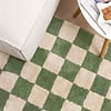 Tapis en coton - Gambit Vert/Blanc - thumbnail 3