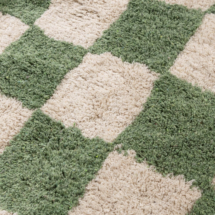 Tapis en coton - Gambit Vert/Blanc - 4