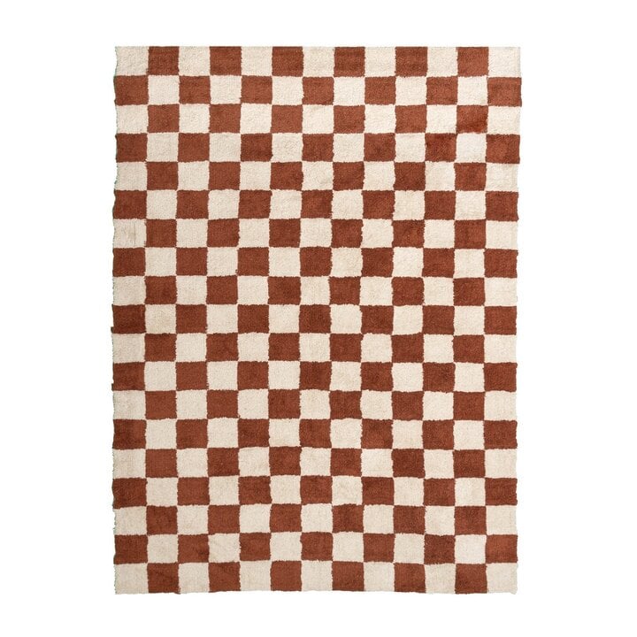 Tapis en coton - Gambit Marron/Blanc - 1
