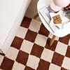 Tapis en coton - Gambit Marron/Blanc - thumbnail 3