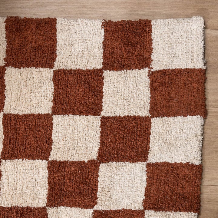 Tapis en coton - Gambit Marron/Blanc - 5
