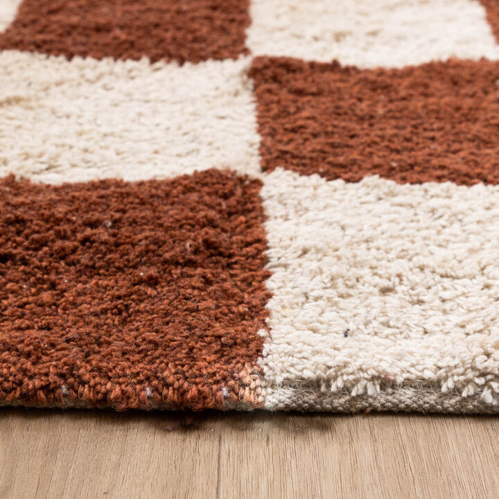 Tapis en coton - Gambit Marron/Blanc - 6