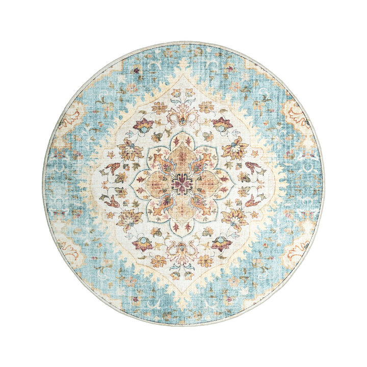Tapis intérieur et extérieur - Santo Mandala Bleu Clair - 1