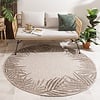 Tapis rond d'extérieur vintage - Tiga Edge Taupe - thumbnail