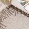 Tapis rond d'extérieur vintage - Tiga Edge Taupe - thumbnail 2