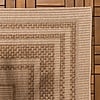 Tapis d'extérieur en jute - Mavi Border Crème/Marron - thumbnail 4