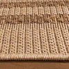 Tapis d'extérieur en jute - Mavi Border Crème/Marron - thumbnail 5