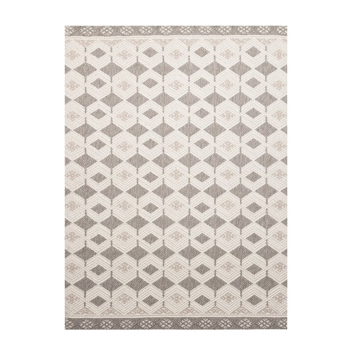 Tapis d'extérieur abstrait - Lorre Blocks Crème/Anthracite - 1