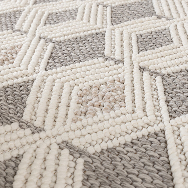 Tapis d'extérieur abstrait - Lorre Blocks Crème/Anthracite - 3