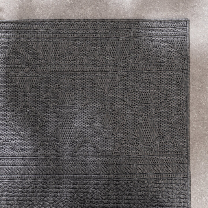 Tapis en sisal - Dunes Geo Anthracite - 4