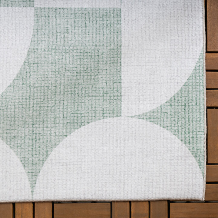 Tapis d'extérieur - Groovy Tiles Vert - 4