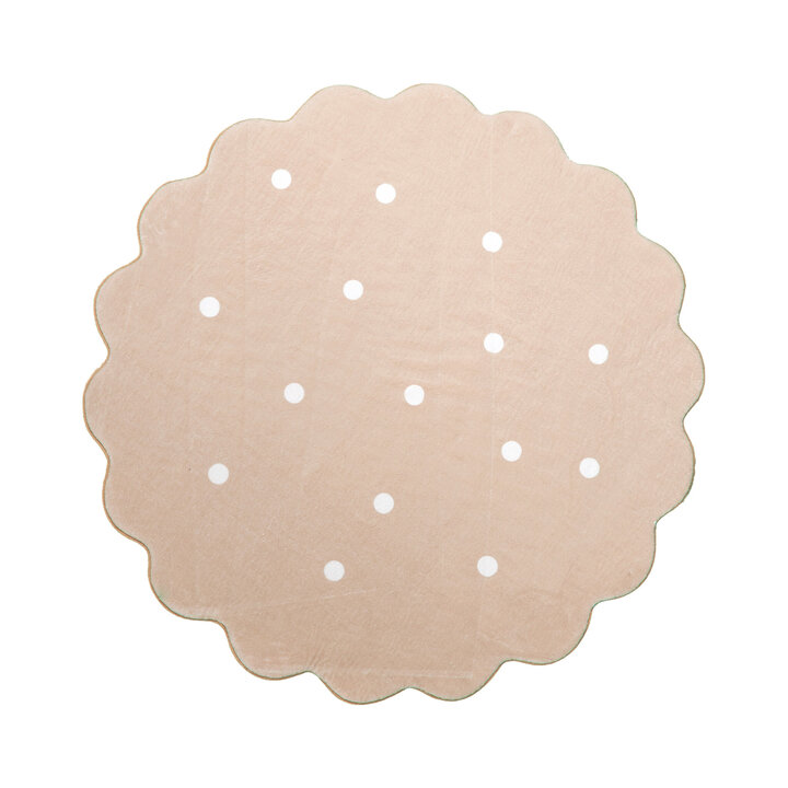 Tapis rond en jute pour l'extérieur - Cloudy Stippen Beige - 1