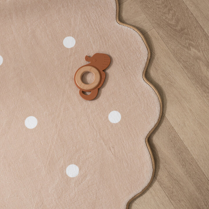 Tapis rond en jute pour l'extérieur - Cloudy Stippen Beige - 5