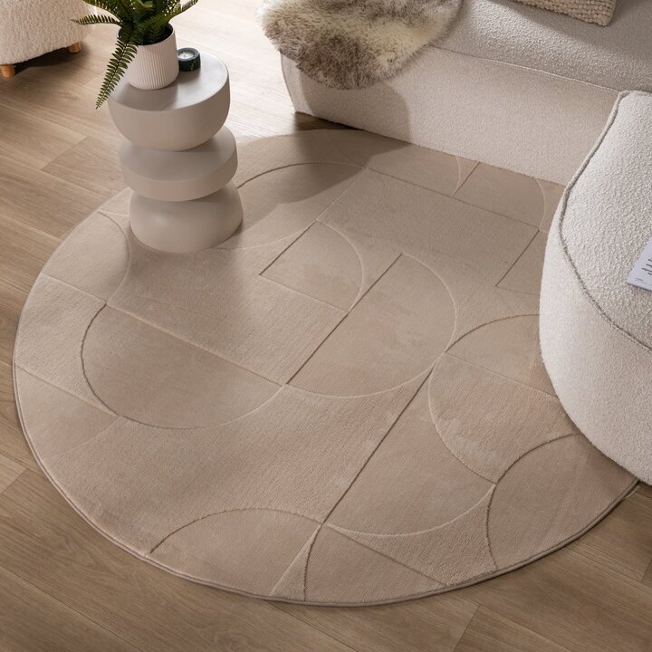 Tapis marbré - Charm Circles Beige