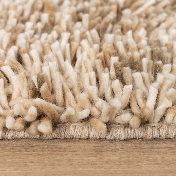 Tapis en laine à poils longs - Elin Beige - 4