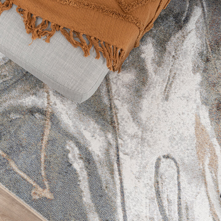 Tapis abstrait - Misha Lines Crème/Gris - 3