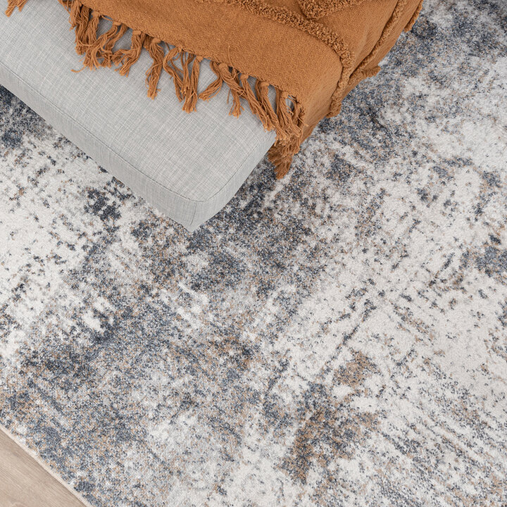 Tapis abstrait - Misha Grunge Crème/Gris - 3