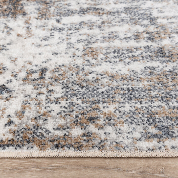 Tapis abstrait - Misha Grunge Crème/Gris - 6