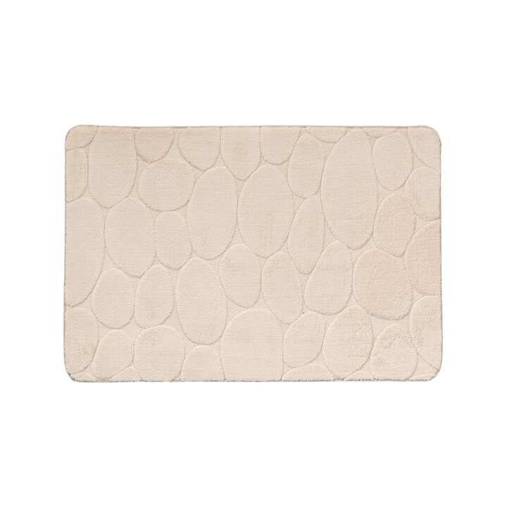 Tapis d'extérieur rond à fleurs - Cassie Pebbles Beige