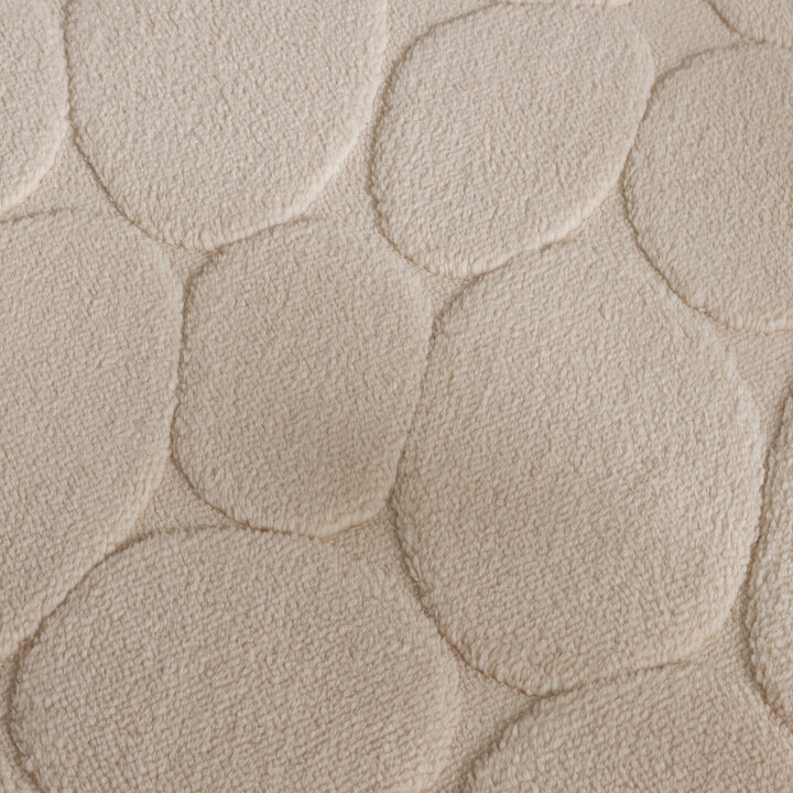 Tapis d'extérieur rond à fleurs - Cassie Pebbles Beige - 2