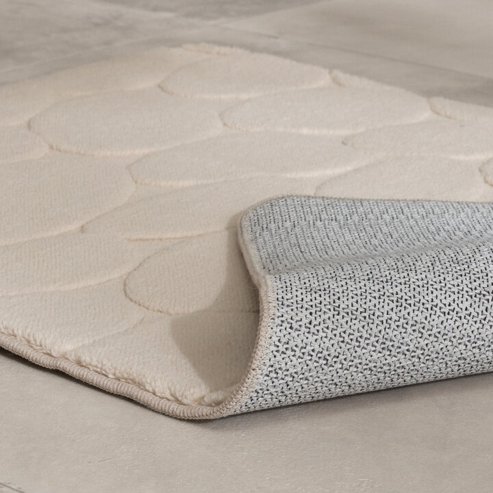 Tapis d'extérieur rond à fleurs - Cassie Pebbles Beige - 5